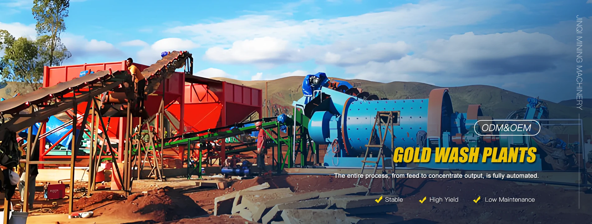 Suure jõudlusega kullapesutaimede tehas